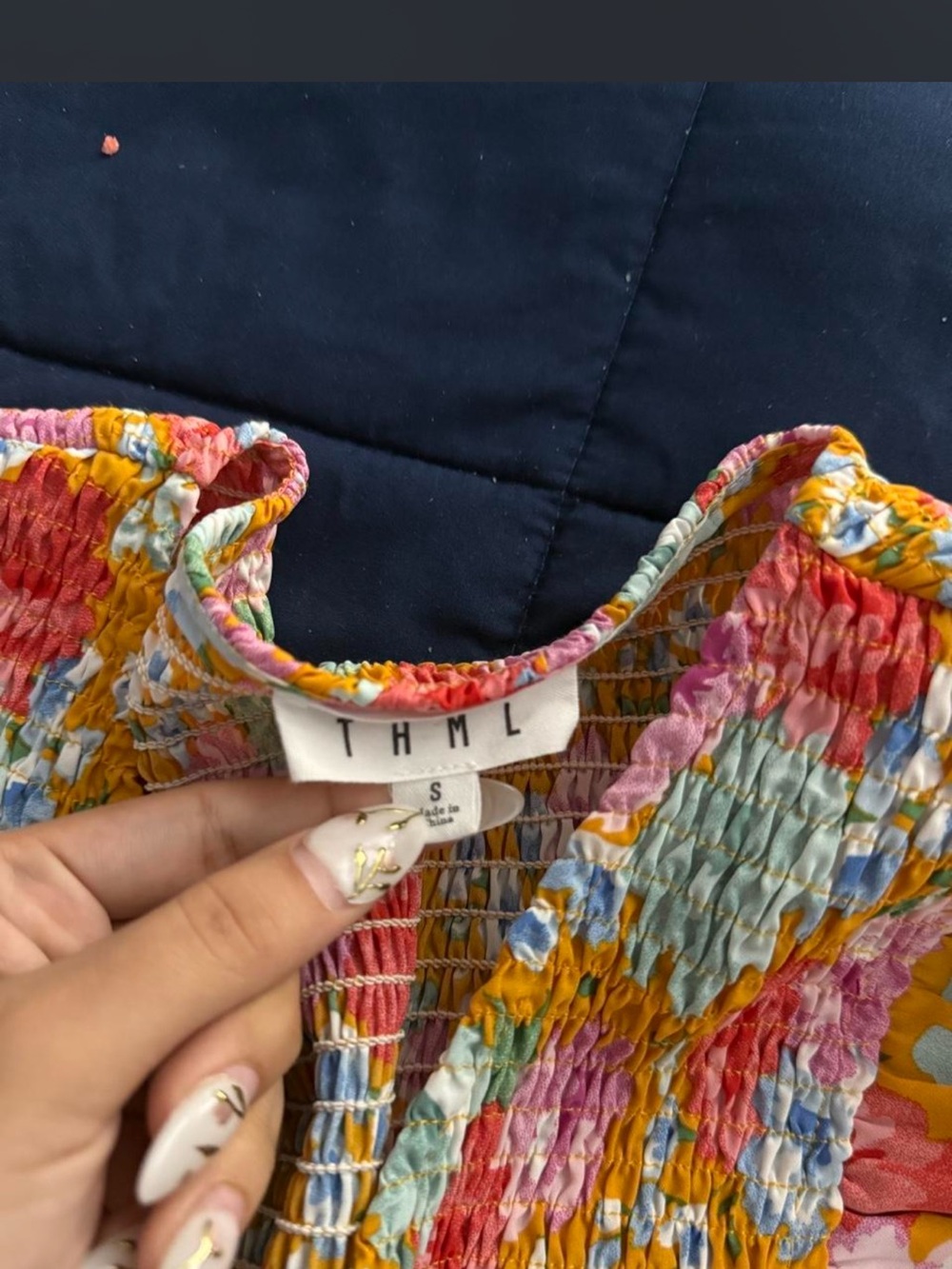 THML Yellow Floral Smocked Sundress - Picture 2 of 2